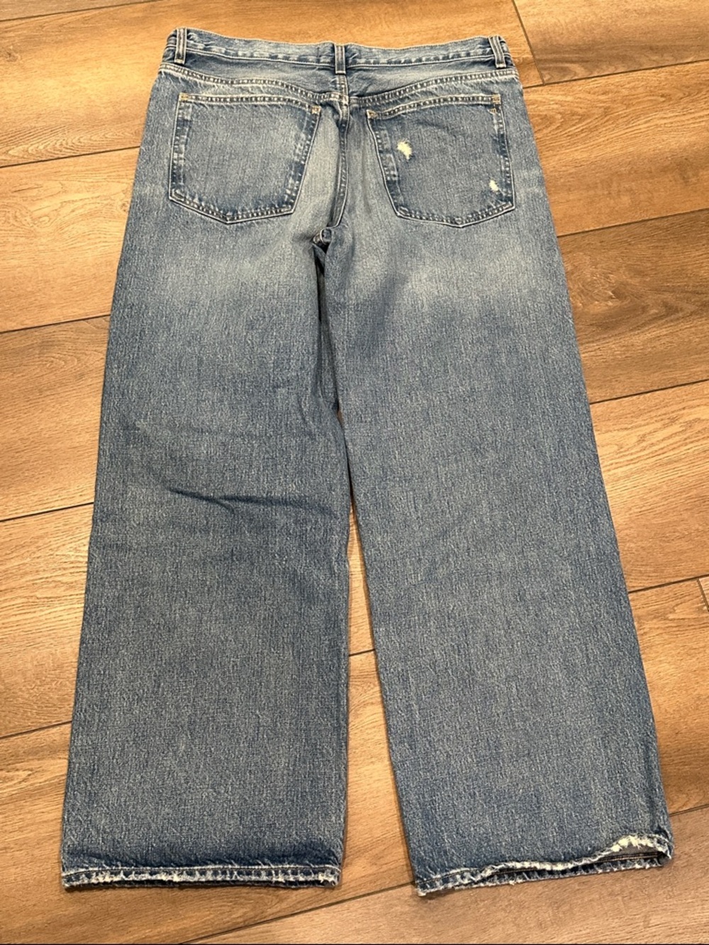 Madewell Blue Low-Slung Baggy Wide-Leg Jeans - Picture 5 of 5